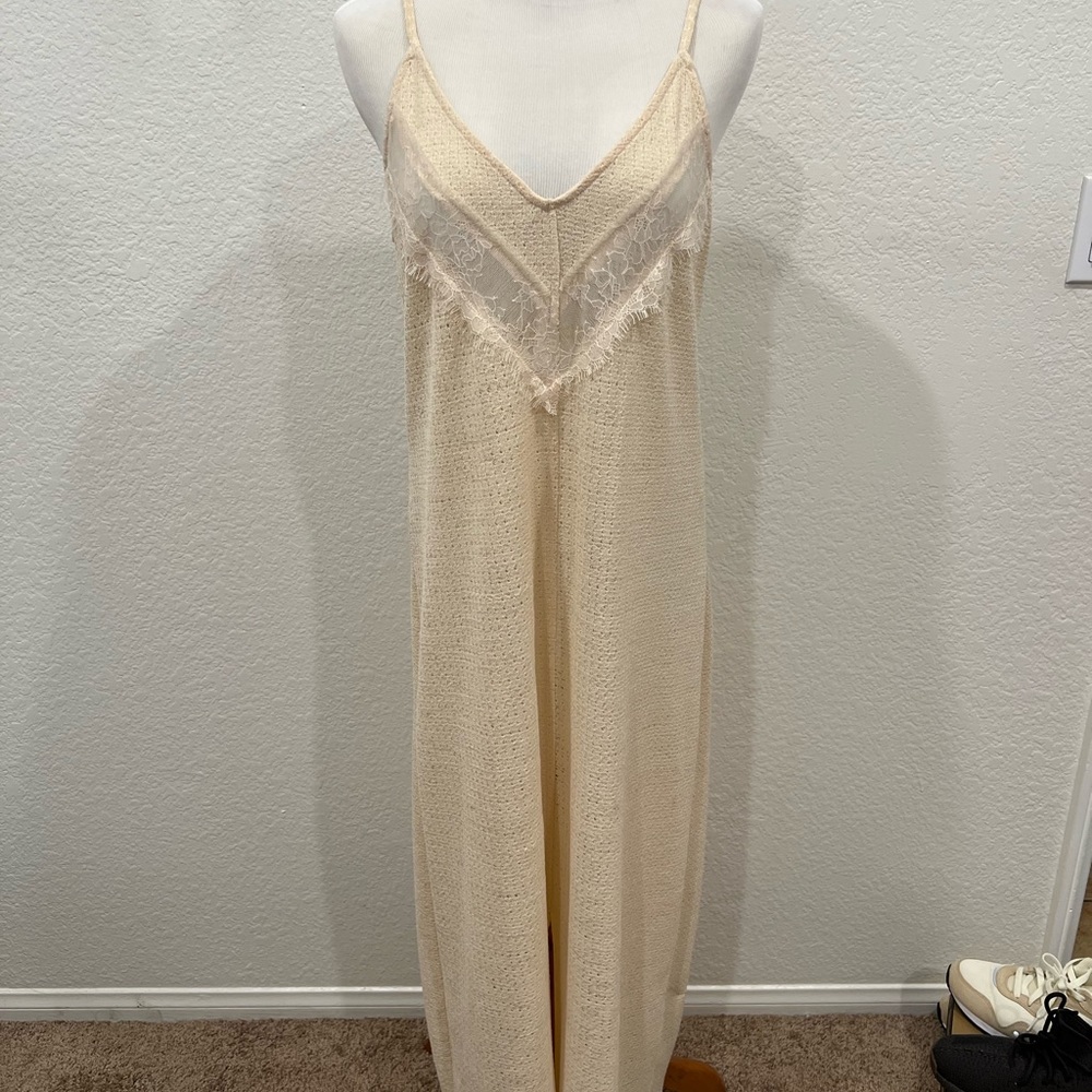 Zara Cream Maxi dress size Large
